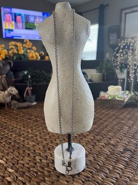 Jewel Kade Silver Long Chain Necklace